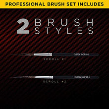 Load image into Gallery viewer, Custom Shop SS Scroll/Script Writer Pinstriping Brush Kit (#1 & #2) (Pack of 2 Brushes Both a #1 and #2) - High Performance Striping Brushes