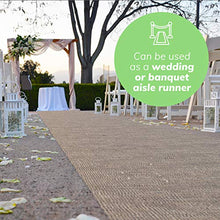 Load image into Gallery viewer, Natural Burlap Fabric (40” x 5 Yards)-NO-FRAY Burlap Roll-Long Fabric with Finished Edges-Perfect for Weddings,Tree Wraps For Winter,Table Runners, Placemat,Crafts, and More.Decorate Without The Mess!