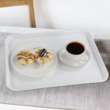 Load image into Gallery viewer, DynkoNA Restaurant Food Trays Serving Tray Plastic Set of 6, White