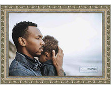Load image into Gallery viewer, Poster Palooza 8x10 Traditional Silver Wood Picture Frame - UV Acrylic, Foam Board Backing, & Hanging Hardware Included!