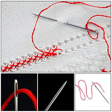 Load image into Gallery viewer, 5 PCS Long Sewing Needles - 5 Size Large Eye Stitching Needles with Needle Storage Tube, 3.5inch to 6.8inch Hand Sewing Needles for Sewing Act Crafts, Upholster