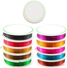 Load image into Gallery viewer, Oruuum 10PCS Tarnish Resistant Copper Wire, Jewelry Beading Wire, Soft Copper Wire, Craft Wire Roll for DIY Crafts, Jewelry Making(0.5mm × 10color Random)