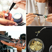 Load image into Gallery viewer, 13 Pieces Silicone Resin Mold Tool Set Nail Art Stirring Rod Muddler Poke Needle Spoon Kit Anti-Static Stainless Steel Tweezers Kit with 3 Droppers for Jewelry Making DIY Resin Craft