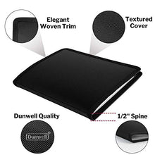 Load image into Gallery viewer, Dunwell Art Portfolio 9x12 Folder - (Black, 1 Pack), Portfolio Folder for Artwork, Presentation Book with 9 x 12" Sheet Protectors, 24 Pockets Display 48 Pages, Binder for Kids Art, Drawing Binder