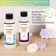 Load image into Gallery viewer, LET'S RESIN Silicone Mold Making Kit Translucent Silicone Rubber Non-Toxic Liquid Mold Making Silicone Rubber - Mixing Ratio 1:1 - Ideal for Resin Molds,Silicone Molds DIY Manual Making (31.74oz)