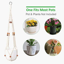 Load image into Gallery viewer, GROWNEER 5 Packs Macrame Plant Hangers with 5 Hooks, Different Tiers, Handmade Cotton Rope Hanging Planters Set Flower Pots Holder Stand, for Indoor Outdoor Boho Home Decor