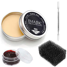 Load image into Gallery viewer, FANICEA Fake Wound Modeling Scar Wax Professional SFX Special Effects Cosplay Stage Makeup Kit with 33g Face Body Paint Makeup Wax, Spatula Tool, Black Stipple Sponge, 18g Coagulated Blood