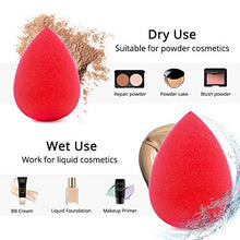 Load image into Gallery viewer, BEAKEY 5 Pcs Makeup Sponge Set Blender Beauty Foundation Blending Sponge, Flawless for Liquid, Cream, and Powder, Multi-colored Makeup Sponges