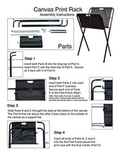 Load image into Gallery viewer, Creative Mark Medium Canvas Print Rack - Portable Folding Display for Posters, Artwork, Prints, Canvas, Panels, Artist Galleries, Studios & Storage - 39"h x 21.5"d x 24"