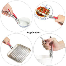Load image into Gallery viewer, Gripper Clips Tongs for Lifting Hot Dishs Bowl Pot Pan Plate from instant Pot Microwave Oven Air Fryer,Botter opener,304 Stainless Steel,Kitchen Tongs,Food Tongs Bowl Clip. (RED)