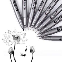 Load image into Gallery viewer, Xinpengniao Black Micro drawing Pens - Waterproof Archival Ink, Sketching, Anime, Illustration, Technical Drawing, Comic Manga Scrapbooking and School Using, fineliner pen 9Pcs/Set