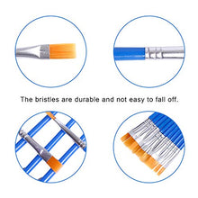 Load image into Gallery viewer, DECYOOL 100 Pcs Flat Paint Brushes,Small Brush Bulk for Detail Painting,Nylon Hair Brushes Acrylic Oil Watercolor Fine Art Painting for Kids,Children,Students,Starter,Teens, Adults, Artist