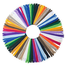 Load image into Gallery viewer, YAKA 60pcs 9 Inch Nylon Coil Zippers Sewing Zippers for Tailor Sewing Crafts (20 Color)
