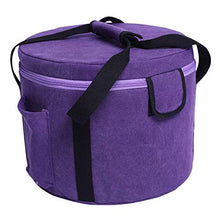 Load image into Gallery viewer, Purple Colored Canvas Carrier for Crystal Singing Bowl 8"