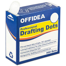 Load image into Gallery viewer, Offidea Professional Drafting Dots 500 pcs - Low Tack Pre-Cut Blank Tape - Easy to Use, for Drawing, Blueprint, Artist, Architect