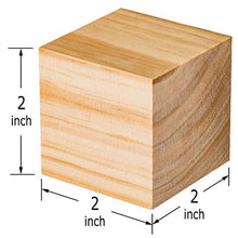 Load image into Gallery viewer, Wooden Cubes for Arts and Crafts – DIY - Photo Blocks - 2 Inch Unfinished Natural Wood Blocks – 27 Pieces – by Dragon Drew