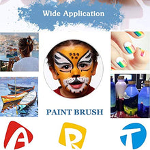 Load image into Gallery viewer, Paint Brush Set Artist Fan Painting Brushes Wood Long Hands for Oil Acrylic Watercolor 3 Pcs