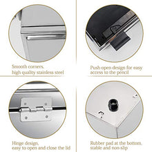 Load image into Gallery viewer, Ibnotuiy Stainless Steel Pencil Holder/Pencil Dispenser for Classroom Office Home Bulk Pencil Storage and Restaurant Bar Bulk Unwrapped Drinking Straws Storage