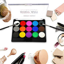 Load image into Gallery viewer, Face Paint Kit for Kids, Professional Quality Face & Body Paint, Hypoallergenic Safe & Non-Toxic, Easy to Painting and Washing, Ideal for Halloween Party Face Painting, 15 Colors with Two Brush
