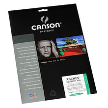 Load image into Gallery viewer, Canson Infinity Aquarelle Rag Fine Art Watercolor Paper, 8.5 x 11 Inch, White, 25 Sheets