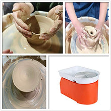 Load image into Gallery viewer, Electric Pottery Wheel Machine Ceramic Work Clay Forming Machine DIY Art Craft Tool 110V US Plug 25CM 350W (Orange)