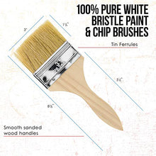 Load image into Gallery viewer, US Art Supply 12 Pack of 3 inch Paint and Chip Paint Brushes for Paint, Stains, Varnishes, Glues, and Gesso