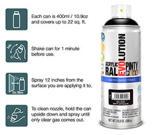 Load image into Gallery viewer, Pintyplus Evolution Water Based Spray Paint - 10.9 oz, Gloss Jet Black. Environmentally Friendly, Acrylic, Low Voc, Low Odor, Matte Spray Paint. RAL 9005. Pack of 2
