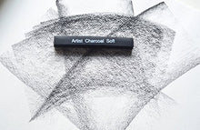 Load image into Gallery viewer, 6pcs Compressed Charcoal Sticks for Drawing, Shading, 2 Soft 2 Medium 2 Hard, Drawing Class Essential Tools Kit
