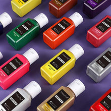 Load image into Gallery viewer, Magicfly Permanent Soft Fabric Paint Set, Set of 14(60ml Each) Textile Paints with 3 Brushes, No Heating Needed & Washable Fabric Paint for Clothes, Canvas, T-Shirts, Jeans, Bags, All DIY Projects