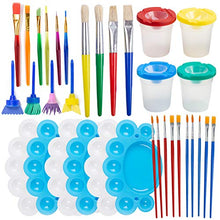 Load image into Gallery viewer, BigOtters Painting Tool Kit, 34Pcs Paint Supplies Include Paint Cups with Lids Palette Tray Multi Sizes Paint Pen Brushes Set for Kids Gifts School Prizes Art Party