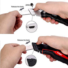 Load image into Gallery viewer, KATA 2-Pack Utility Knives, Heavy Duty Retractable and Folding Box Cutter for Cartons, Cardboard and Boxes with Blade Storage Design, Extra 6 Blades Included,box cutters retractable