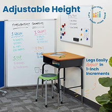 Load image into Gallery viewer, ECR4Kids 24" x 18" Adjustable Open Front Student Metal Book Box, DESK, 1-Pack, Black and Oak