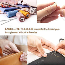 Load image into Gallery viewer, 5 PCS Long Sewing Needles - 5 Size Large Eye Stitching Needles with Needle Storage Tube, 3.5inch to 6.8inch Hand Sewing Needles for Sewing Act Crafts, Upholster