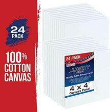 Load image into Gallery viewer, US Art Supply 4 X 4 inch Professional Artist Quality Acid Free Canvas Panel Boards 24-Pack (1 Full Case of 24 Single Canvas Panel Boards)
