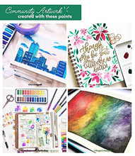 Load image into Gallery viewer, Watercolor Paint Essential Set - 24 Vibrant Colors - Lightweight and Portable - Perfect for Budding Hobbyists and Professional Artists - Paintbrush Included - MozArt Supplies