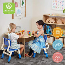 Load image into Gallery viewer, ECR4Kids Resin Adjustable Classroom Chairs, Plastic Indoor Kids Seating for Schools, Daycares, Homes, Adjustable Seat Height, Cornflower Blue (2-Pack)