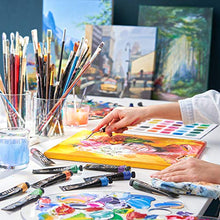 Load image into Gallery viewer, Arteza Acrylic Paint, Set of 24 Colors/Tubes (0.74 oz, 22 ml) with Storage Box, Rich Pigments, Non Fading, Non Toxic Paints for Artist, Hobby Painters & Kids, Art Supplies for Canvas Painting