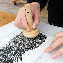 Load image into Gallery viewer, Rubber Stamp Making Kit, Block Printing Starter Tool Kit, Linoleum Cutter with 12 Types Blades, Tracing Paper, Rubber Carving Block, Brayer Roller for Craft Stamp Carving
