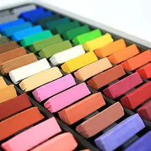 Load image into Gallery viewer, (64 Colors) HASHI Non Toxic Soft Pastels Set for Professional - Square Chalk pastel Assorted Colors
