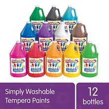 Load image into Gallery viewer, Colorations Simply Washable Tempera Paint, 12 Color Variety Set(1 GallonEach) –Easily Washes Off–Vibrant Colors, Rich Coverage -Dries to a Matte Finish –, Economical Classroom Paint