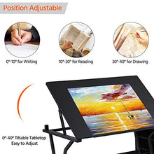 Load image into Gallery viewer, YAHEETECH Adjustable Drafting Table Drawing/Draft/Art/Craft Table/Desk with Stool and Storage Drawers Art Studio Design Work Station