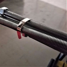 Load image into Gallery viewer, Stainless Steel Zip Ties Exhaust Wrap, TAKSDAI 100pcs 11.8" Metal Locking Wrap Ties Straps Header Wrap Exhaust Wrapping