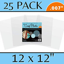 Load image into Gallery viewer, Grafix Ultra Clear .007 Plastic, Durable and Archival Film, Perfect for DIY Crafts, Stencils, Journals, Cards, 3D Embellishments, and More, 12" x 12", 25 Pack