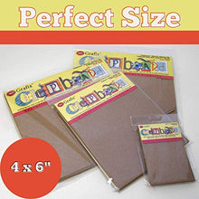 Load image into Gallery viewer, Grafix Medium Weight 4 x 6”, Natural Pack of 25 – Acid-Free 0.055” Chipboard Sheets, Create Three-Dimensional Embellishments for Cards, Papercrafts, Mixed Media, Home Décor, 25 Count