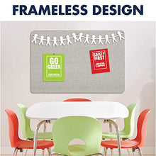 Load image into Gallery viewer, Quartet Bulletin Board for Walls, Fabric, 3' x 2', Frameless Pin Board, Fiberboard, Display Board, Oval Office, Home Office Decor or Home School Organization Board, Vertical/Horizontal, Gray (7683G)