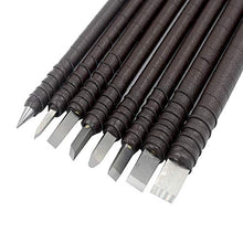 Load image into Gallery viewer, DGOL 8pcs Tungsten Steel Soft Limestone and SlateStone Alabaster Carving Kit Engraving Carve Cutting Blade Chisel Tool Set for Stone Seal Graver
