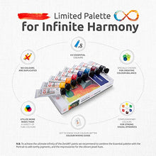 Load image into Gallery viewer, ZenART Professional Oil Paints Set - 8 x Large 45ml Tubes - Essential Palette for Artists, Eco-Friendly, Non-Toxic, and Lightfast Paint with Exceptional Pigment Load - The Infinity Series