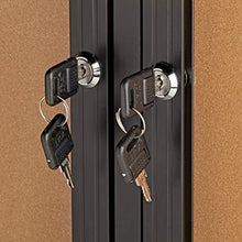 Load image into Gallery viewer, Adir Office Enclosed Bulletin Board - Double Door Locking Cork Board Display Board for Home, School, Office and More. 48"x36" (Black / Cork)
