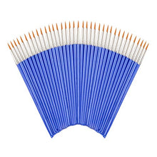 Load image into Gallery viewer, Round Paint Brushes,50 Pcs Art Paintbrushes for Kids/ Artists/Painters/Beginners/Students ,Short Plastic Handle,Nylon Hair Brushes for Acrylic Oil Watercolor Art Painting