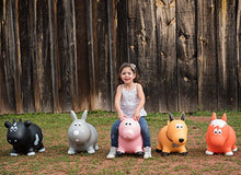 Load image into Gallery viewer, Farm Hoppers Bouncing Inflatable Animals - Award Winning Ride On Bouncy Animal Jumper Toy for Children, BPA, Latex Free Plastic, Easy Use Hand Pump